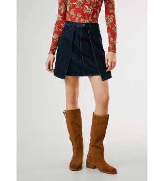 Pepe Jeans para mujer. PL9011870 Falda Patch marino (XS), Casual, Algodón, Denim