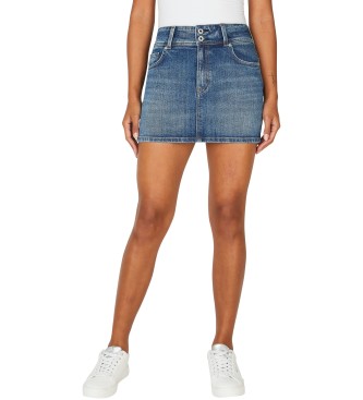 Pepe Jeans para mujer. PL901147HV3 Falda Mini Mw azul (S), Casual, Sostenible