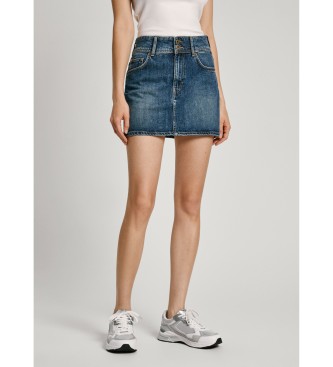 Pepe Jeans para mujer. PL901147HW7 Falda Mini azul (XS), Casual, Algodón, Denim