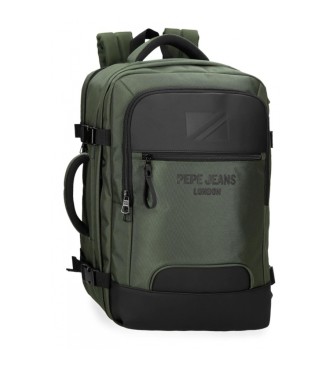 Pepe Jeans unisex. 7062942 Mochila de viaje con portaordenador Bromley dos compartimentos caqui (OSFA), Casual, Verde, Poliéster