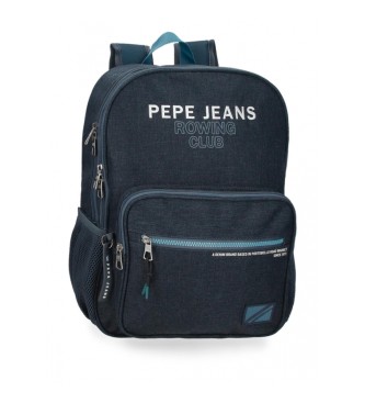 Pepe Jeans unisex para niños. 69122D1 Mochila dos compartimentos Edmon 40 cm adaptable a carro marino (OSFA), Casual, Poliéster, moda infant