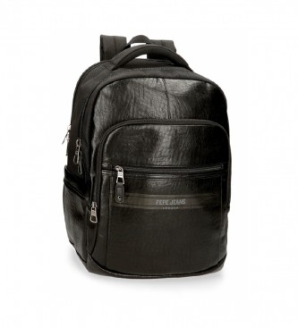 Pepe Jeans unisex. 7812331 Mochila porta ordenador Horley dos compartimentos negro (OSFA), Casual, Poliéster