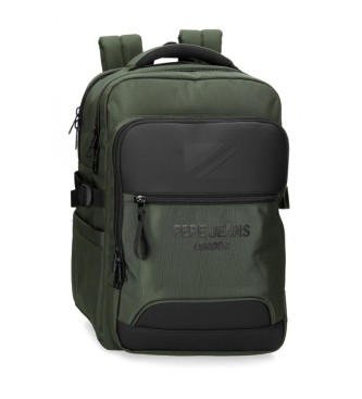 Pepe Jeans. Mochila para computador Bromley 15,6' verde adaptÃ¡vel