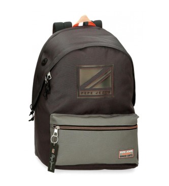 Pepe Jeans unisex para niños. 66624D1 Mochila portaordenador adaptable  Cody dos compartimentos negro (OSFA), Casual, Verde, Poliéster, moda