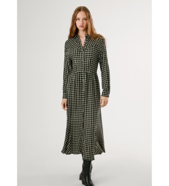 Pepe Jeans para mujer. PL9537697 Vestido Naiara negro (L), Casual, Viscosa, Manga larga