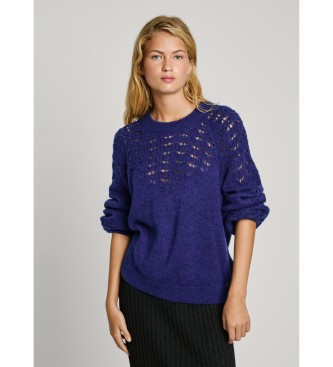 Pepe Jeans para mujer. PL702241 Jersey Naina azul (S), Casual, Acrílico