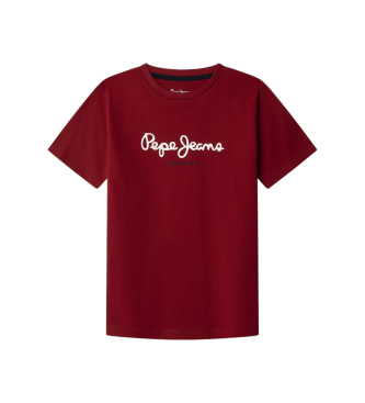 Pepe Jeans para niño. PB5000026 Camiseta New Art rojo (14Años= 164cm), Casual, Algodón, Manga corta, moda infantil