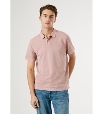Pepe Jeans para hombre. PM542099 Polo New Oliver rosa (XXL), Casual, Algodón, Manga corta