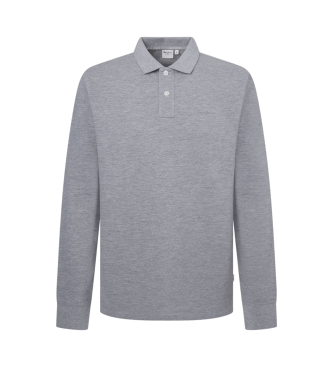 Pepe Jeans para hombre. PM542213 Polo New Oliver Gd Ls gris (L), Casual, Manga larga, Sostenible