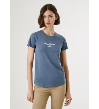 Pepe Jeans para mujer. PL505202 Camiseta New Virginia azul (M), Casual, Algodón, Manga corta