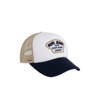 Pepe Jeans para hombre. PM040542 Gorra Nigel blanco, marino (OSFA), Azul, Casual, Poliéster
