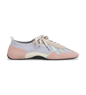Pepe Jeans para mujer. PLS600058 Zapatillas de Piel Noa Sporty lila (40), Plano, Cordones, Casual