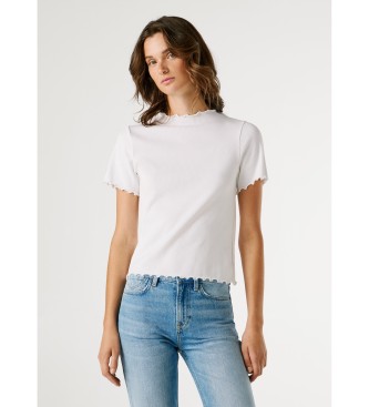 Pepe Jeans para mujer. PL5000162 Camiseta Nora blanco (L), Casual, Algodón, Manga corta