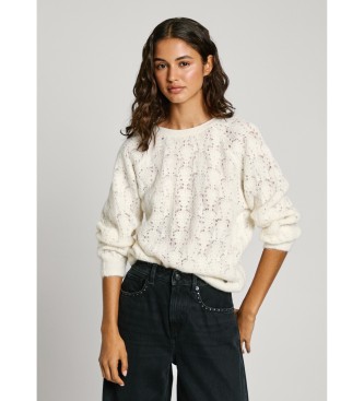 Pepe Jeans para mujer. PL702239 Jersey Nova blanco (L), Casual, Poliamida