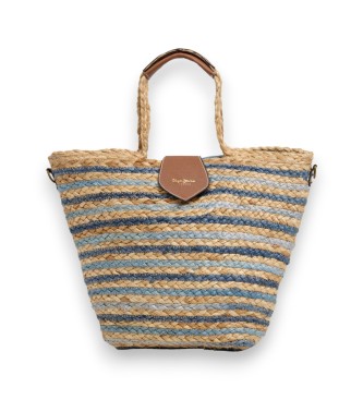 Pepe Jeans para mujer. PL0300140 Bolso Nova Jean azul (OSFA), Beige, Casual, Yute