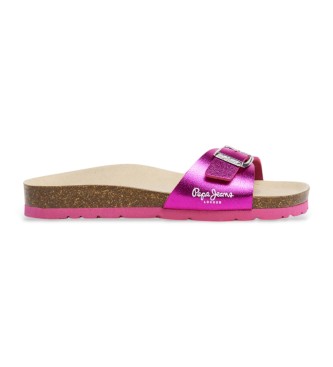 Pepe Jeans para niña. PGS80008 Sandalias Oban rosa (39), Plano, Ninguno, Casual, moda infantil