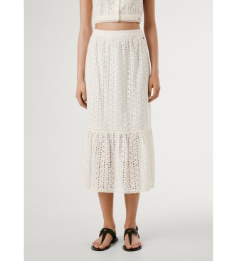 Pepe Jeans para mujer. PL901225 Falda Odelia blanco (L), Casual, Algodón