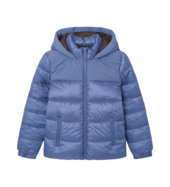 Pepe Jeans para niño. PB401282 Plumífero Odonis azul (12años= 152cm), Casual, Poliéster, moda infantil