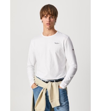 Pepe Jeans para hombre. Camiseta B Sico Original 2 Largo N blanco