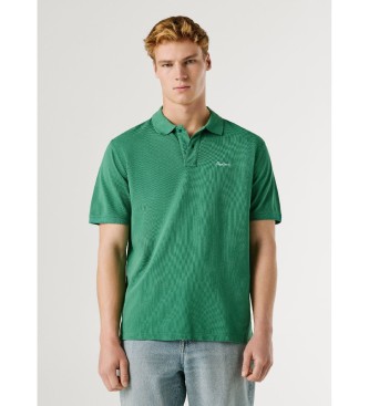 Pepe Jeans para hombre. PM5400087 Polo Oscar verde (XL), Casual, Algodón, Manga corta