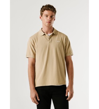Pepe Jeans para hombre. PM5400087 Polo Oscar beige (XXL), Casual, Algodón, Manga corta