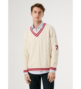 Pepe Jeansvoor mannen. PM7000021 Tempo trui wit (L), Casual, Katoen