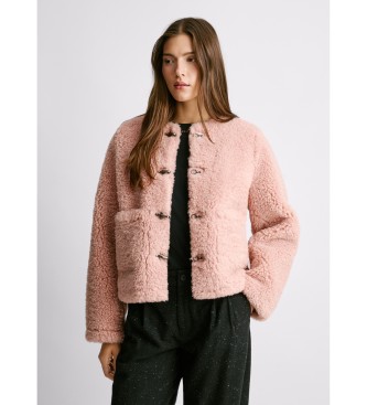 Pepe Jeans para mujer. PL4024366 Abrigo Paige rosa (M), Casual, Poliéster