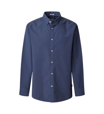 Pepe Jeans para hombre. PM308274 Camisa Phil azul (M), Casual, Algodón, Manga larga, Sostenible