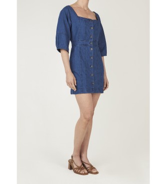 Pepe Jeans para mujer. PL9537844 Vestido Pip azul (XXS), Casual, Algodón, Manga 3/4