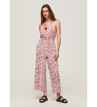 Pepe Jeans para mujer. PL230453 Mono Pitty rojo (XL), Casual, Viscosa, Sin mangas / Tirantes, Sostenible