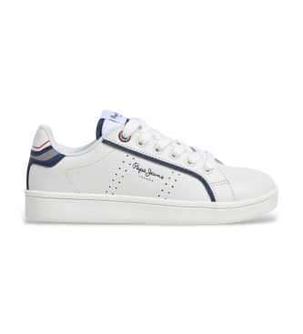 Pepe Jeans para niño. PBS000009 Zapatillas Player Young blanco (33), Plano, Cordones, Casual, moda infantil