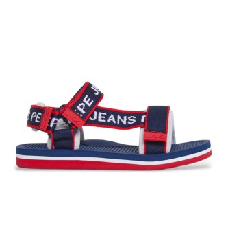 Pepe Jeans para niño. PBS70071 Sandalias de tiras tipo trek Pool Classic B marino (37), Plano, Velcro, Casual, moda infantil