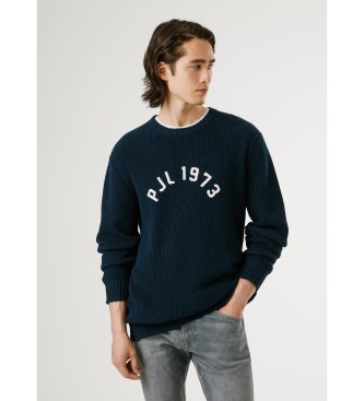 Pepe Jeans para hombre. PM7000006 Jersey Powell marino (XXL), Casual, Algodón