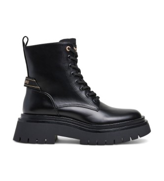 Pepe Jeans para mujer. PLS50530 Botines Queen Handler negro (36), Plano, Cordones, Casual