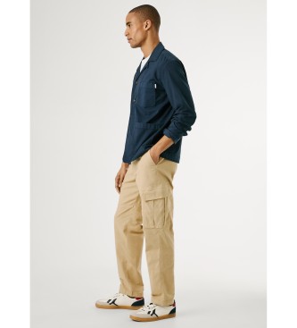 Para hombre. PM211936 Pantalón Regular Cargo Canvas (32), Casual, Algodón