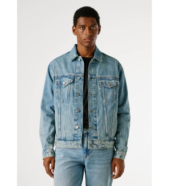 Pepe Jeans para hombre. PM40271593V1 Chaqueta Regular azul (XL), Casual, Algodón, Denim