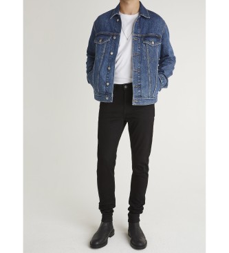 Pepe Jeans para hombre. PM40271594U0 Chaqueta Regular azul (L), Casual, Algodón, Denim