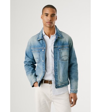 Pepe Jeans para hombre. PM403168 Chaqueta Regular Horsham azul (XXL), Casual, Algodón, Denim