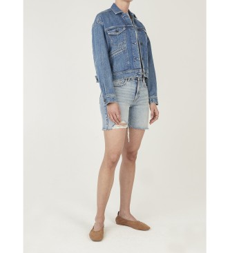 Pepe Jeans para mujer. PL80000343W0 Short Regular Mary azul claro (24), Casual, Algodón, Denim