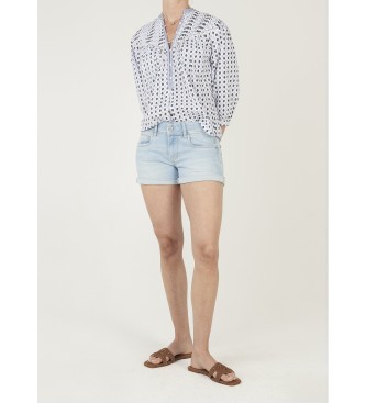 Pepe Jeans para mujer. PL80000352AB Shorts Regular Siouxie azul (30), Casual, Algodón, Denim