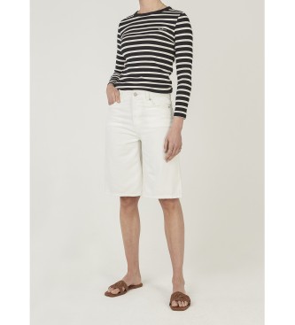 Pepe Jeans para mujer. PL80000421C2 Bermudas Relaxed Lexa blanco (32), Casual, Algodón