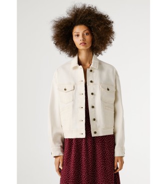 Pepe Jeans para mujer. PL40244081CB Chaqueta Relaxed blanco (S), Casual, Algodón