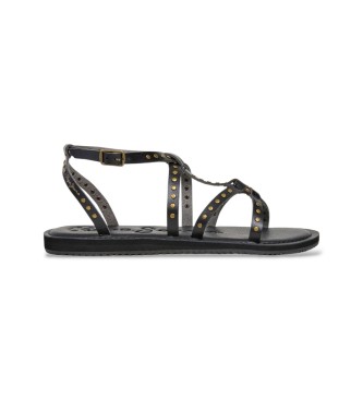 Pepe Jeans para mujer. PLS700017 Sandalias Rio Stud negro (38), Plano, Hebilla, Casual