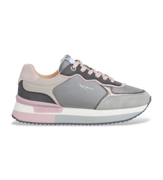 Pepe Jeans para mujer. PLS600007 Zapatillas Rusper Origin gris (39), 3 a 5cm, Cordones, Casual