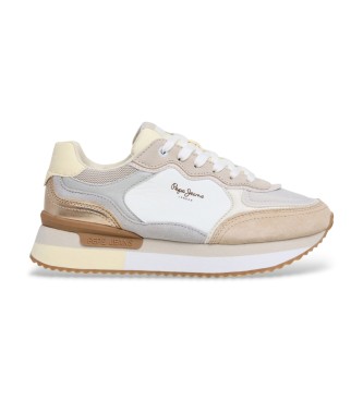 Pepe Jeans para mujer. PLS600041 Zapatillas Rusper Racer blanco (37), 3 a 5cm, Cordones, Casual
