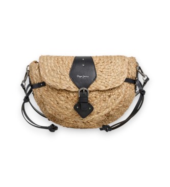 Pepe Jeans para mujer. PL0300106 Bolso Saddie Coast marrón (OSFA), Casual, Yute