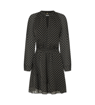 Pepe Jeans para mujer. PL953605 Vestido Salina negro (XS), Casual, Poliéster, Manga larga