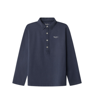 Pepe Jeans para niño. PB5400004 Polo Samuel marino (10Años= 140cm), Casual, Algodón, Manga larga, moda infantil