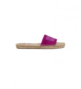 Pepe Jeansvoor vrouwen. PLS90583 Siva Berry Leren Sandalen (39), Leer, Plat, Geen, Casual, Lila