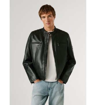 Pepe Jeans para hombre. PM4027262 Chaqueta Sennon negro (XXL), Casual, Piel